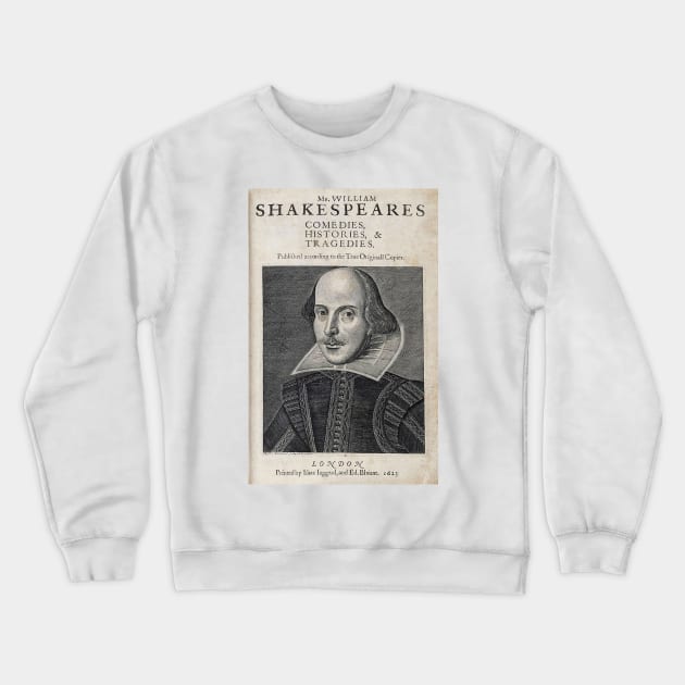 William Shakespeare Portrait Crewneck Sweatshirt by Bravuramedia